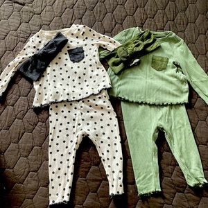 2 Cat &Jack matching sets, 3-6 months